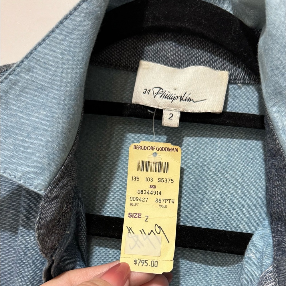 NWT Vintage 3.1 Phillip Lim Blue Patchwork Jumpsuit - Picture 6 of 8